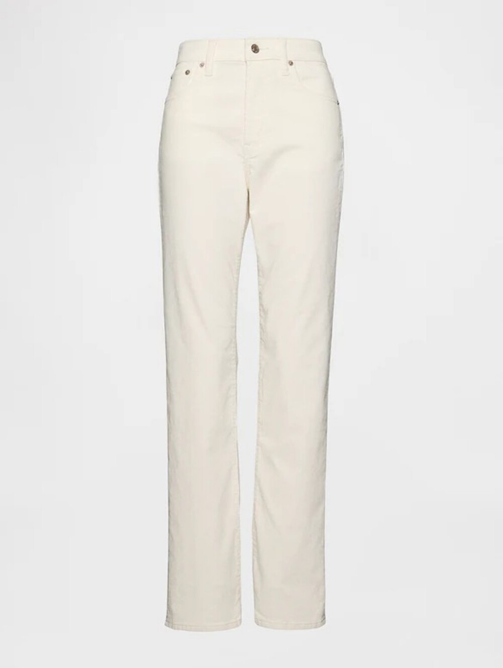 NWT Gap ’90s Straight High Rise Corduroy Pants Cream Ivory Size 28/6R 29 Inseam